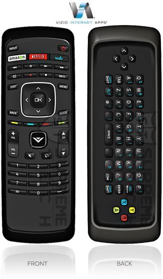 NEW Original Vizio 3D Qwerty HDTV Remote E3D320VX E3D420VX E3D470VX