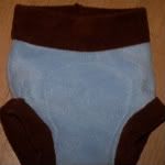 Fleece Soaker - Blue / Brown - NB/S/M/L/XL - Great for a Diaper Cover