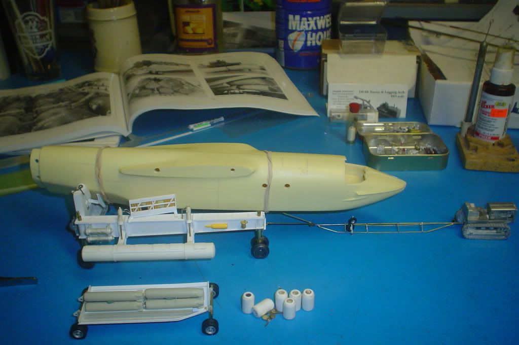 Dry fit of plane and beach gear