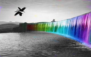 color waterfall
