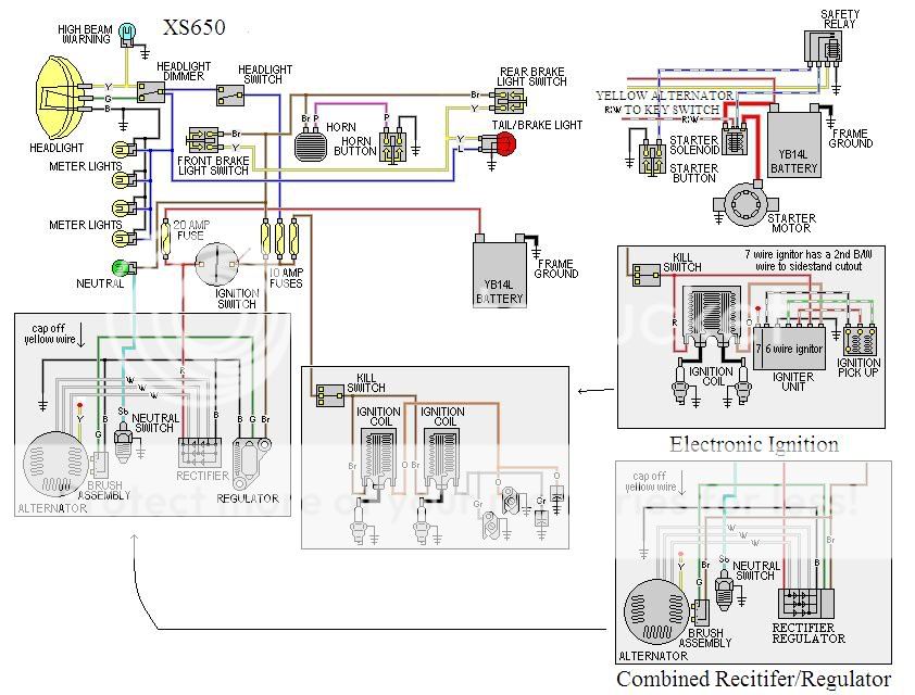 some wiring diagrams | Yamaha XS650 Forum yamaha xs wiring diagram 