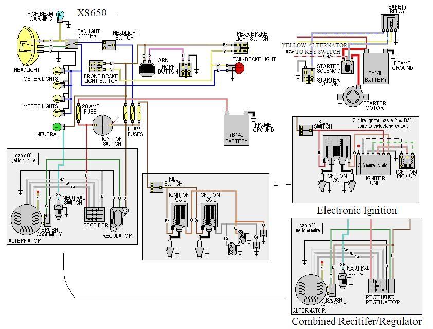 some wiring diagrams | Yamaha XS650 Forum yamaha xs wiring diagram 